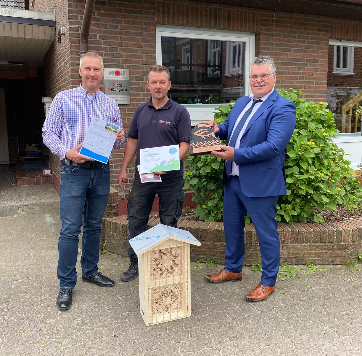 WOLF Umweltpreis Firma Klopp Heizungsbau