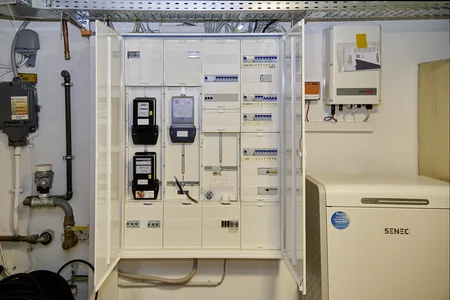 Solarspeicher im eingebauten Zustand