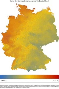 Karte Deutschland verschiedene Klimabereiche