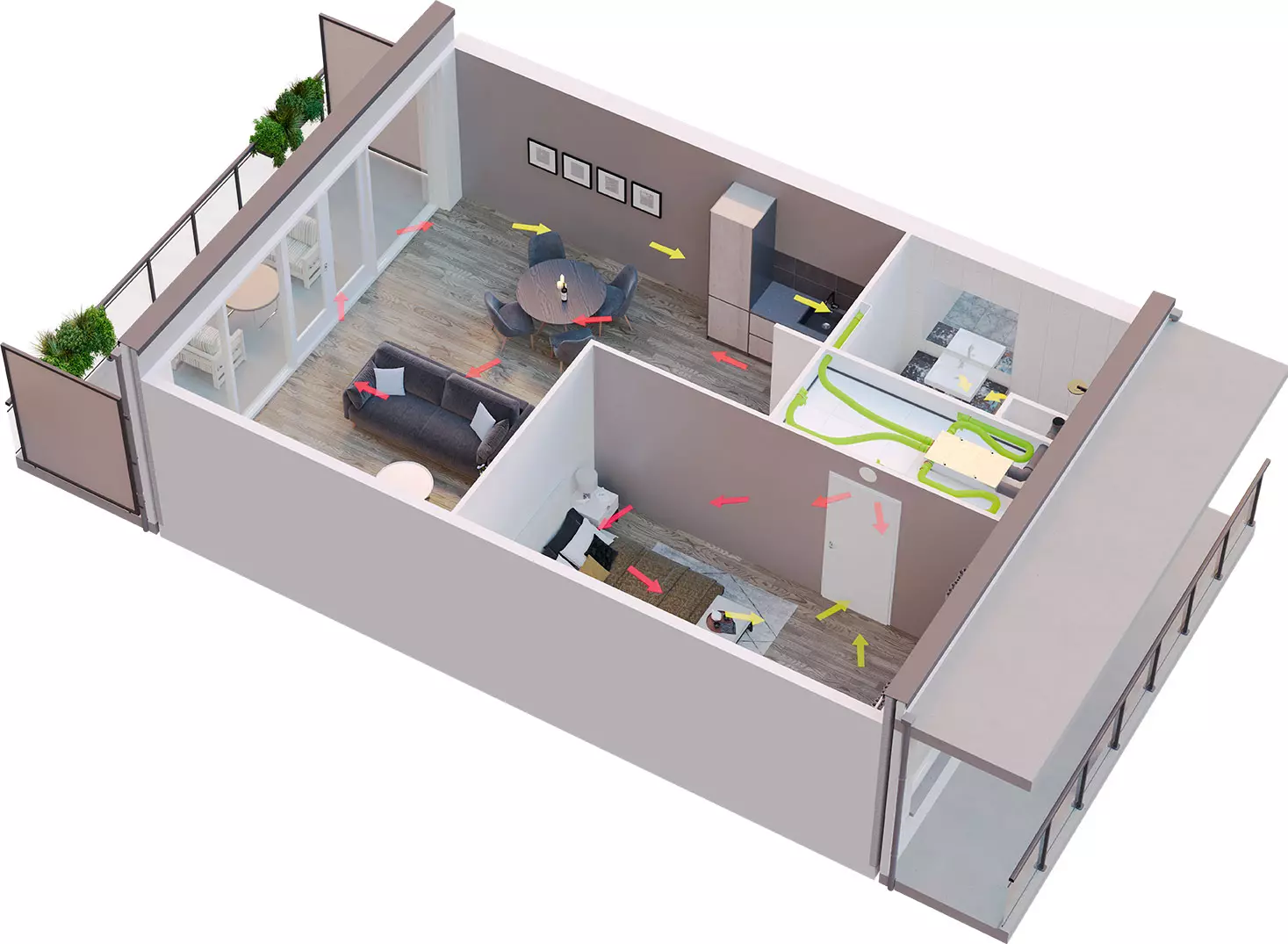 WOLF FWL 100 Deckeninstallation