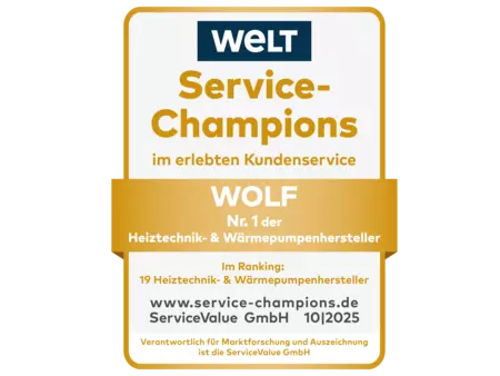 WOLF Nr. 1 Service Champion Siegel